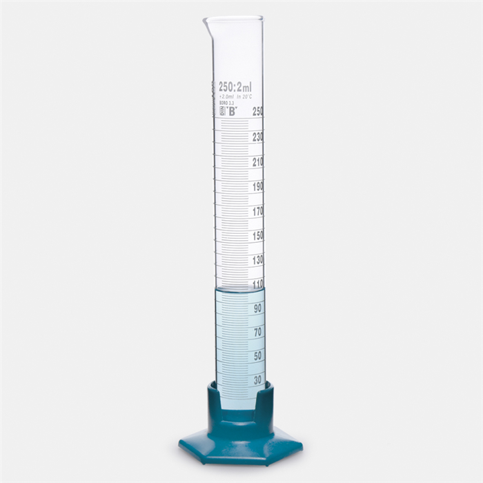 ISOLAB Measuring Cylinder 902 ml - Tall form - Glass base - Class A 015.01.902 - Image 2